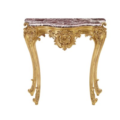 Console table with carved roses